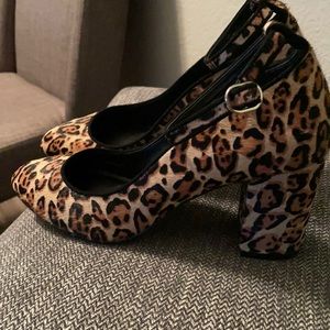 Leopard high heels